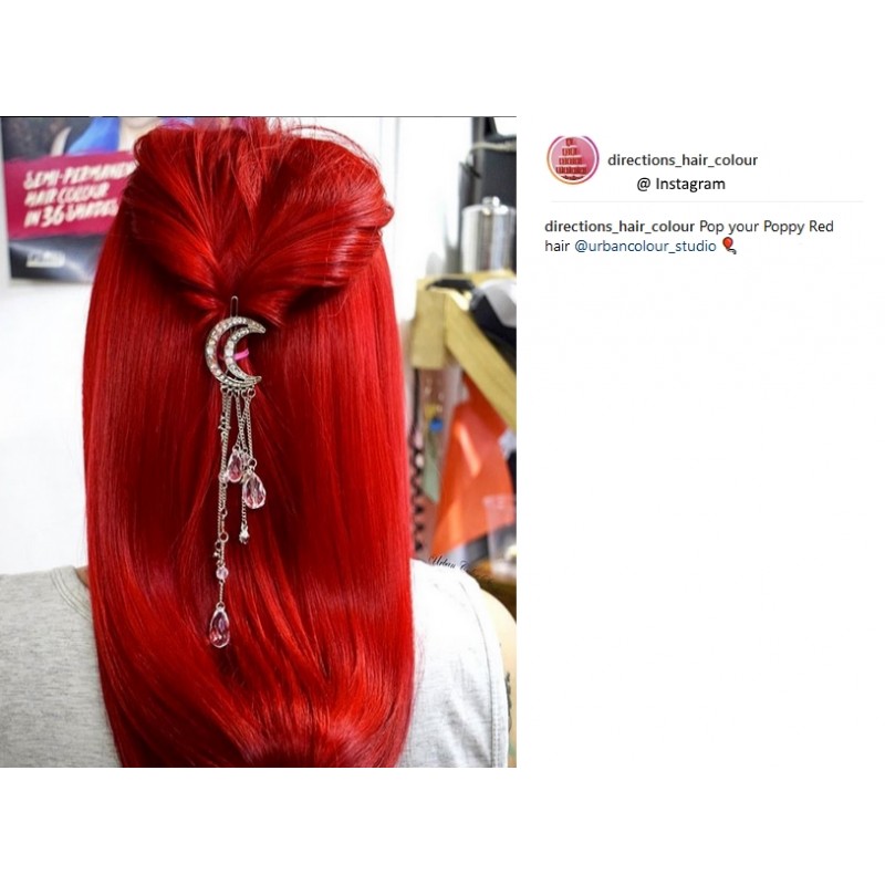 Directions Haartönung Poppy Red – 2er Set | Semi-permanente Farbe, Pflegendes Gel | Made In England