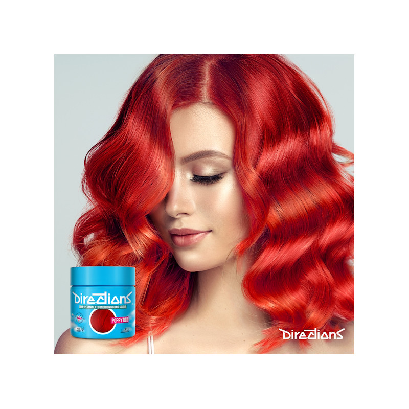 Directions Haartönung Poppy Red – 2er Set | Semi-permanente Farbe, Pflegendes Gel | Made In England